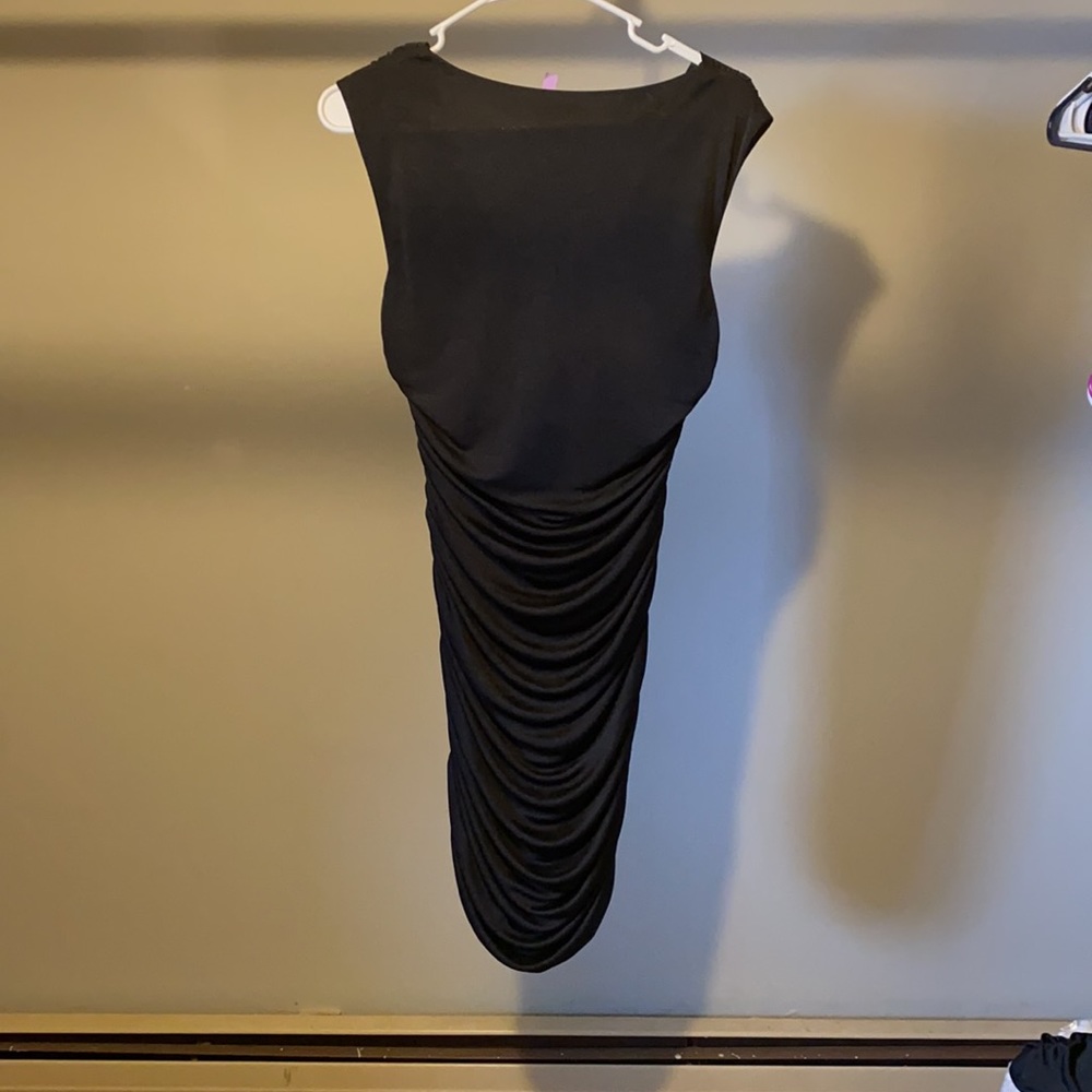 Slinky ruched black dress - Picture 2 of 2
